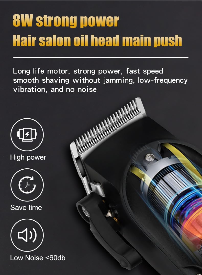 Hair Clippers for Men Professional - 7000RPM Cordless and Trimmers Set with Digital Display,4 Limit Combs USB Rechargeable Electric Cutting Kit Beauty and Personal Care QDKVTNDJZ