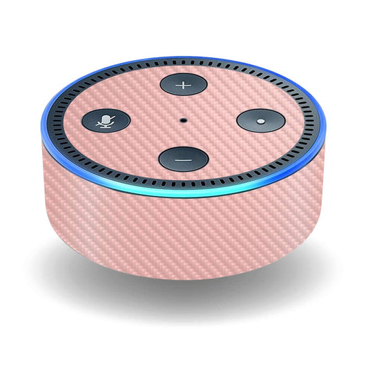 MightySkins Carbon Fiber Skin for Amazon Echo Dot (2ND Gen) - Solid Blush | Protective, Durable Textured Carbon Fiber Finish | Easy to Apply, Remove Beauty & Personal Care MIGHTY SKINS