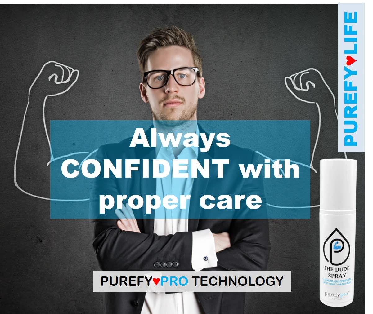 PUREFY THE DUDE SPRAY (4oz, 2pk) Instantly remove the nasty odor from armpit or groin areas, or anywhere on the Body. Promotes natural healing Beauty and Personal Care PUREFY