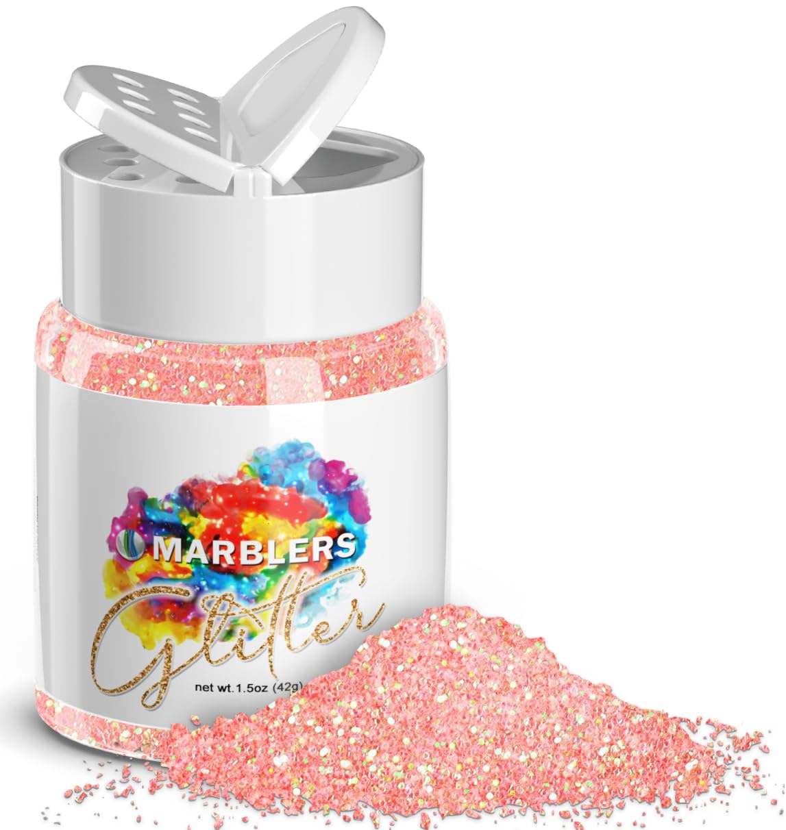 MARBLERS Holographic Glitter [Rainbow Pink] 1.5oz (42g) | Fine | Non-Toxic, Vegan, Cruelty-Free | Face, Body, Eyeshadow, Hair, Festival, Party Makeup Beauty & Personal Care MARBLERS