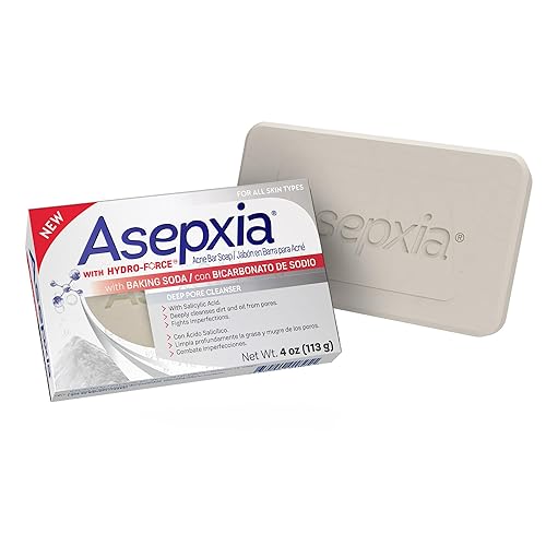 Asepxia Acne Treatment Bar Soap with Baking Soda | Face Wash, Deep Cleansing, Natural Extracts, Gentle Daily Use, 1.8% Salicylic Acid for Pimples Beauty & Personal Care Asepxia