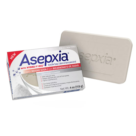 Asepxia Acne Treatment Bar Soap with Baking Soda | Face Wash, Deep Cleansing, Natural Extracts, Gentle Daily Use, 1.8% Salicylic Acid for Pimples Beauty & Personal Care Asepxia