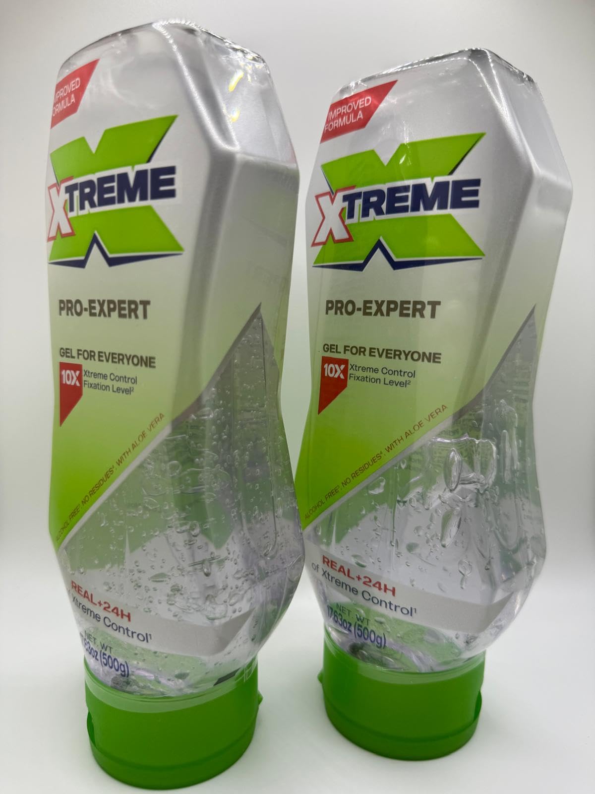 Xtreme Pro-Expert Clear Styling Hair Gel, Alcohol Free, Squeeze Bottle 17.63 Oz (2 Pack) Beauty & Personal Care Xtreme