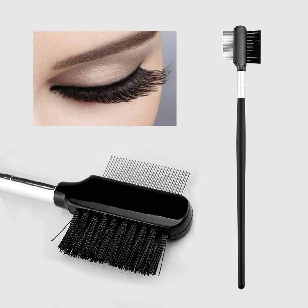 2Pcs Eyebrow Brush with Metal Teeth Eyelash Comb Separator Brow & Lash Shaper Makeup Grooming Tool for Eyelashes Extension and Eyebrow Shaper Supplies Beauty & Personal Care luzen
