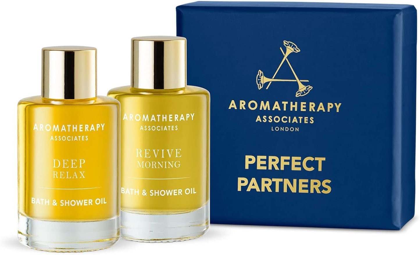 Aromatherapy Associates Perfect Partners Gift Set. 2 Premium Bath and Shower Oils (0.3 fl oz each) in Decorative Gift Box. Includes Deep Relax Beauty and Personal Care Aromatherapy Associates