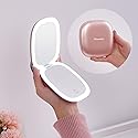 Mocado Compact LED Magnifying Travel Makeup-Mirror - 4 inches 1X/10X Magnification Small Hand Pocket Dimmable Double Sided USB Rechargeable Touch Beauty & Personal Care Mocado