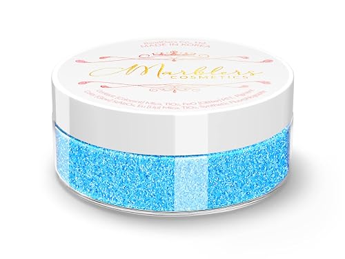 MARBLERS Neon Face & Body Glitter [Fluorescent Blue] 0.18oz (5g) | Fine | Non-Toxic | Vegan | Cruelty-Free | Ethically Sourced | Festival Makeup | Beauty & Personal Care MARBLERS