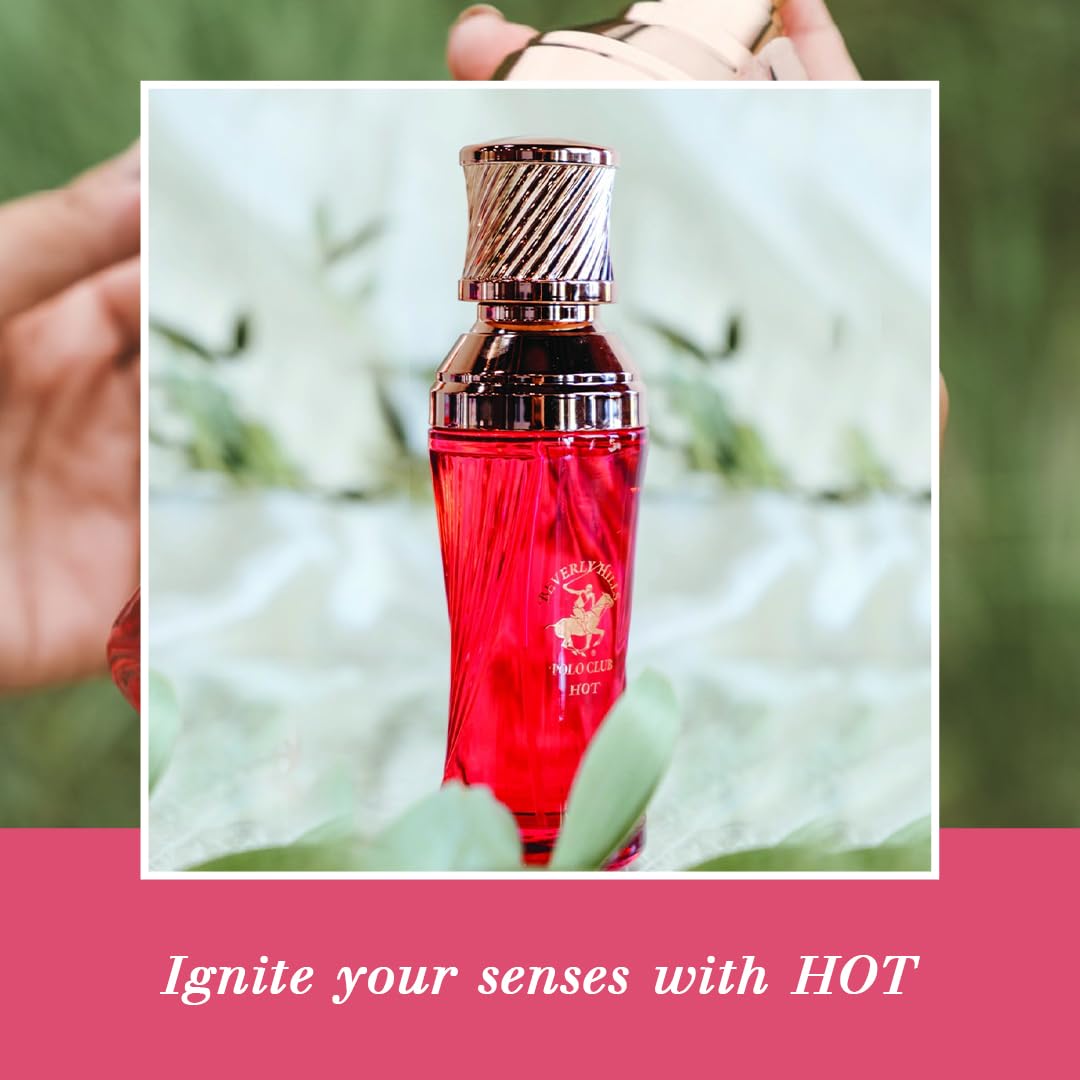 Beverly Hills Polo Club SEXY HOT - Cologne for Women with Notes of Amber & Vanilla - Sweet & Seductive Fragrance Scent - Eau De Toilette Spray 3.40fl.oz / 100ml (Packaging May Vary) Beauty & Personal Care Beverly Hills Polo Club