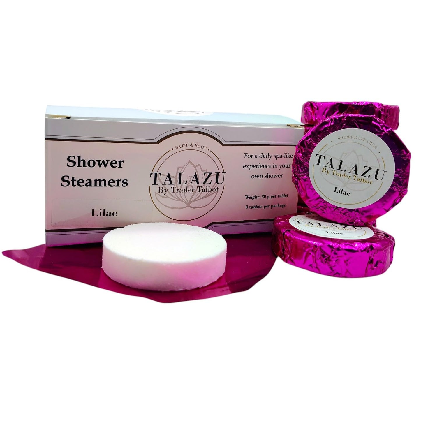 Lilac Scented Premium Aromatherapy Shower Steamers (Shower Bomb) (8 Pack) Beauty and Personal Care TALAZU