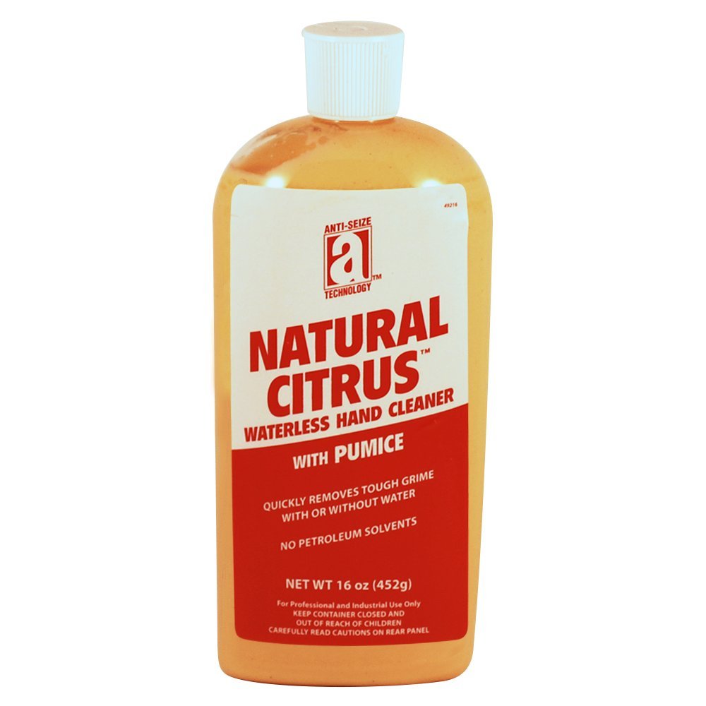 ANTI-SEIZE TECHNOLOGY 49216 Natural Citrus Waterless Hand Cleaner with Pumice, 16 oz Squeeze Tube, Light Orange Beauty & Personal Care Anti-Seize Technology