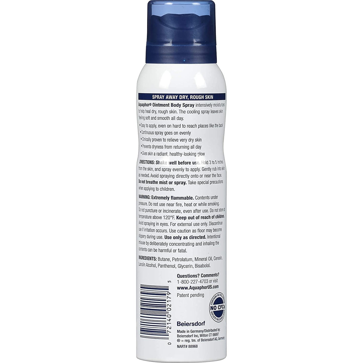 Aquaphor Ointment Body Spray - Moisturizes and Heals Dry, Rough Skin - 3.7 oz. Spray Can, 4 Pack Beauty & Personal Care Aquaphor