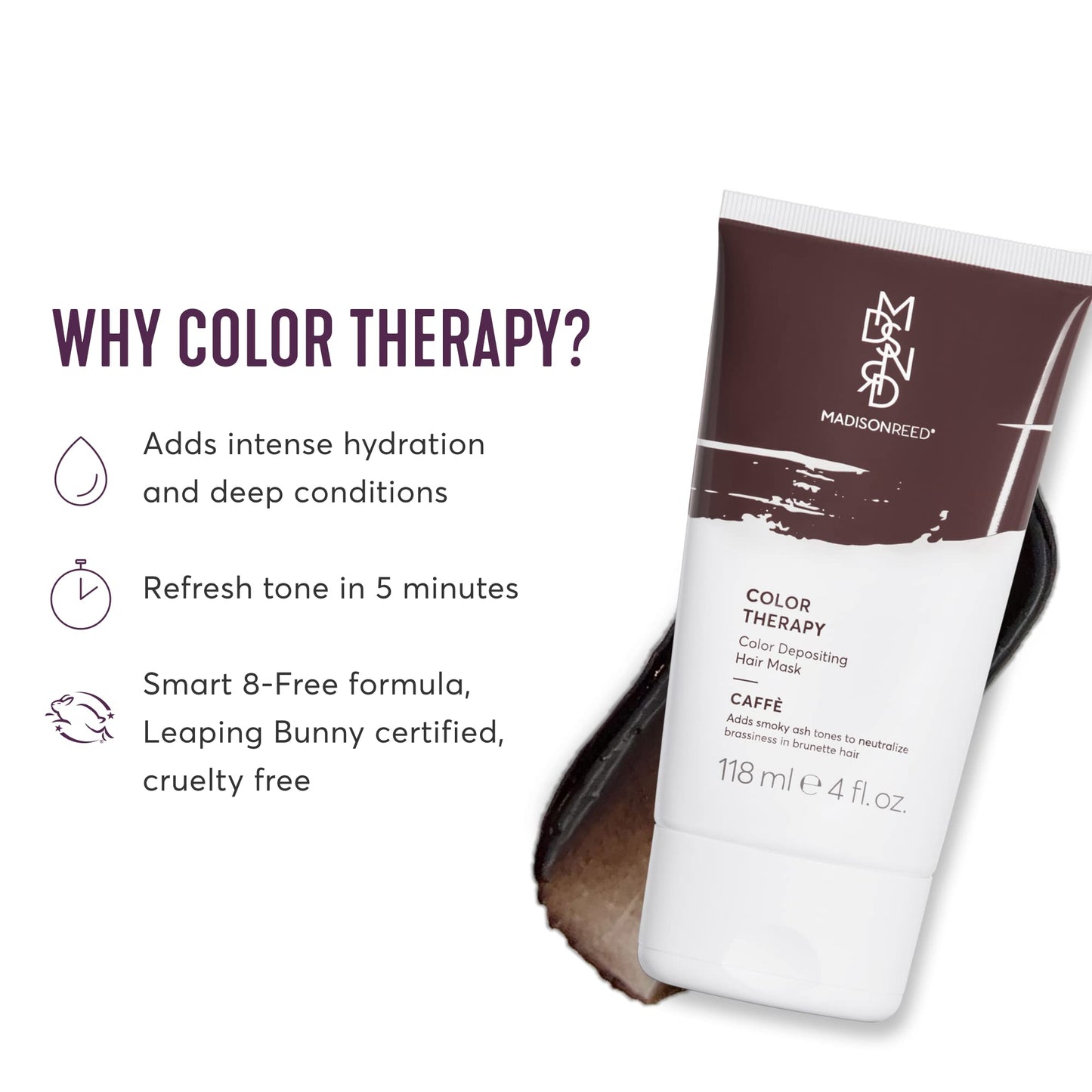 Madison Reed Color Therapy, Caffe, Color Depositing Hair Mask & Deep Conditioning Treatment, Intensely Hydrating, Refreshes Color & Tone, Keratin Beauty & Personal Care Madison Reed