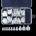YIMART 500Pcs Fake Toenail Tips Set Nail Art Toe Decoration Full Cover False Toe Nail Tips for DIY Salon Foot Manicure Sticker Tools (White With Box) Beauty & Personal Care Yimart