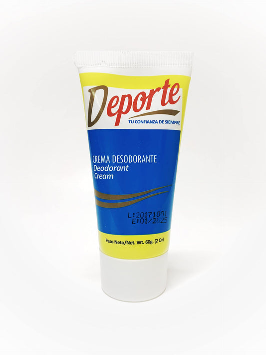 Deporte Crema Desodorante / Deodorant Cream Tube 2 oz Yellow Beauty and Personal Care Deporte