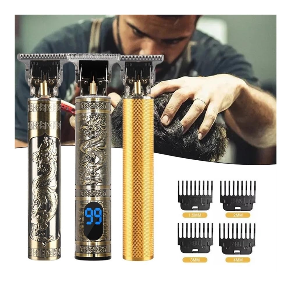 Razors LCD Digital Display T9 All Metal Shaver Travel Portable Electric Barber Electric Pusher Hair Cutting Machine(LCD Metal Dragon) Beauty and Personal Care EWKYLSEM