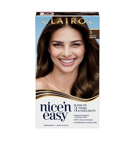 Clairol Nice'n Easy Permanent hair Color 5 Medium Brown Beauty & Personal Care Clairol