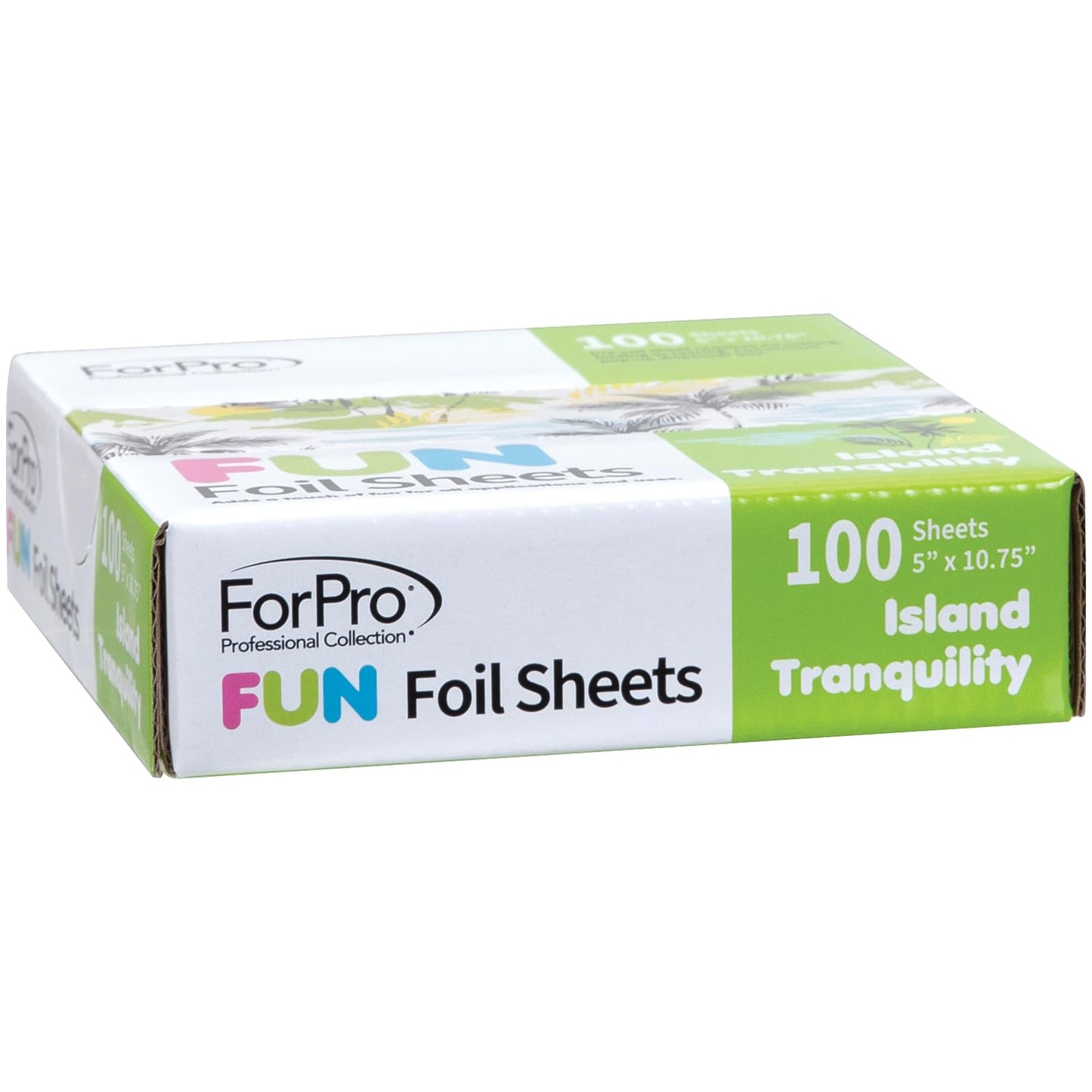 ForPro FUN Island Tranquility 5" Foil Sheets, Aluminum Hair Foils for Color Application and Highlighting Services, Food Safe, Pop-Up Dispenser, 5” W x Beauty & Personal Care ForPro Professional Collection