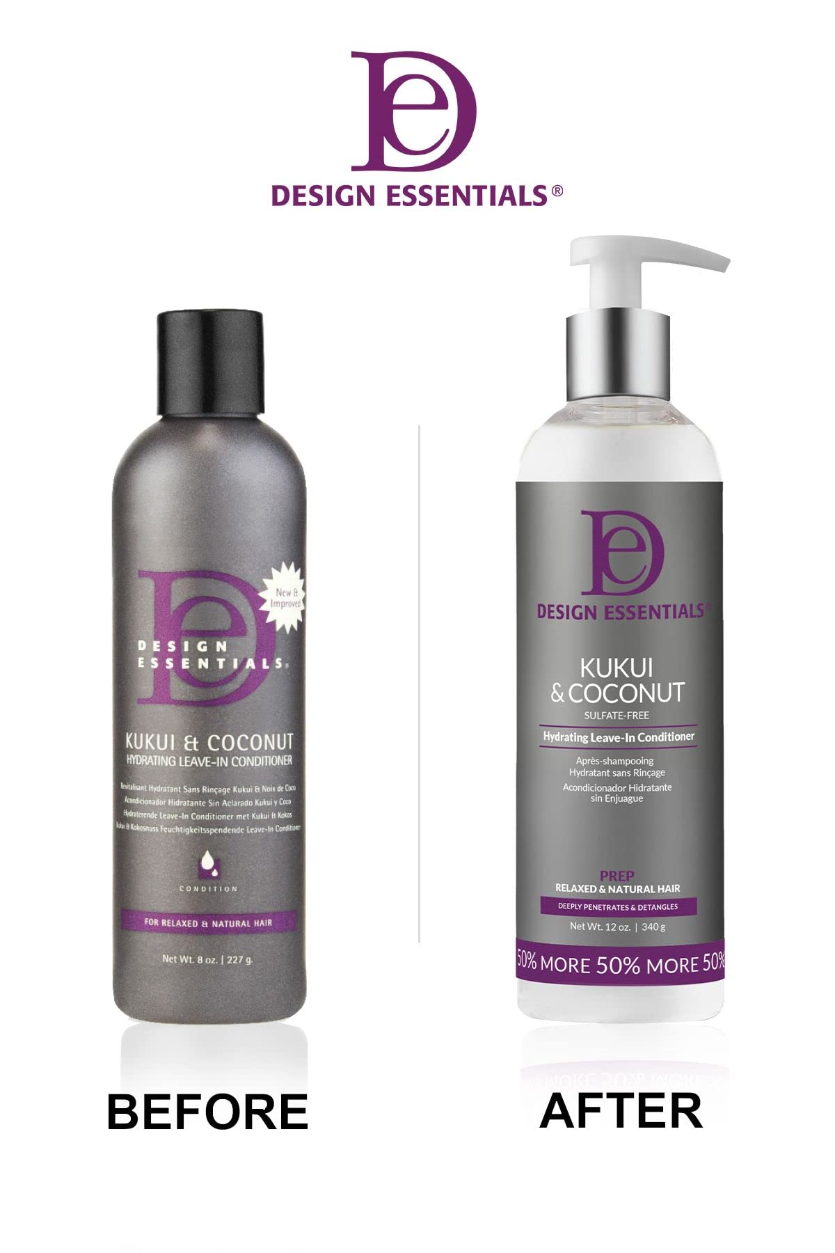 Design Essentials Kukui & Coconut Hydrating Leave-In Conditioner, 12 oz