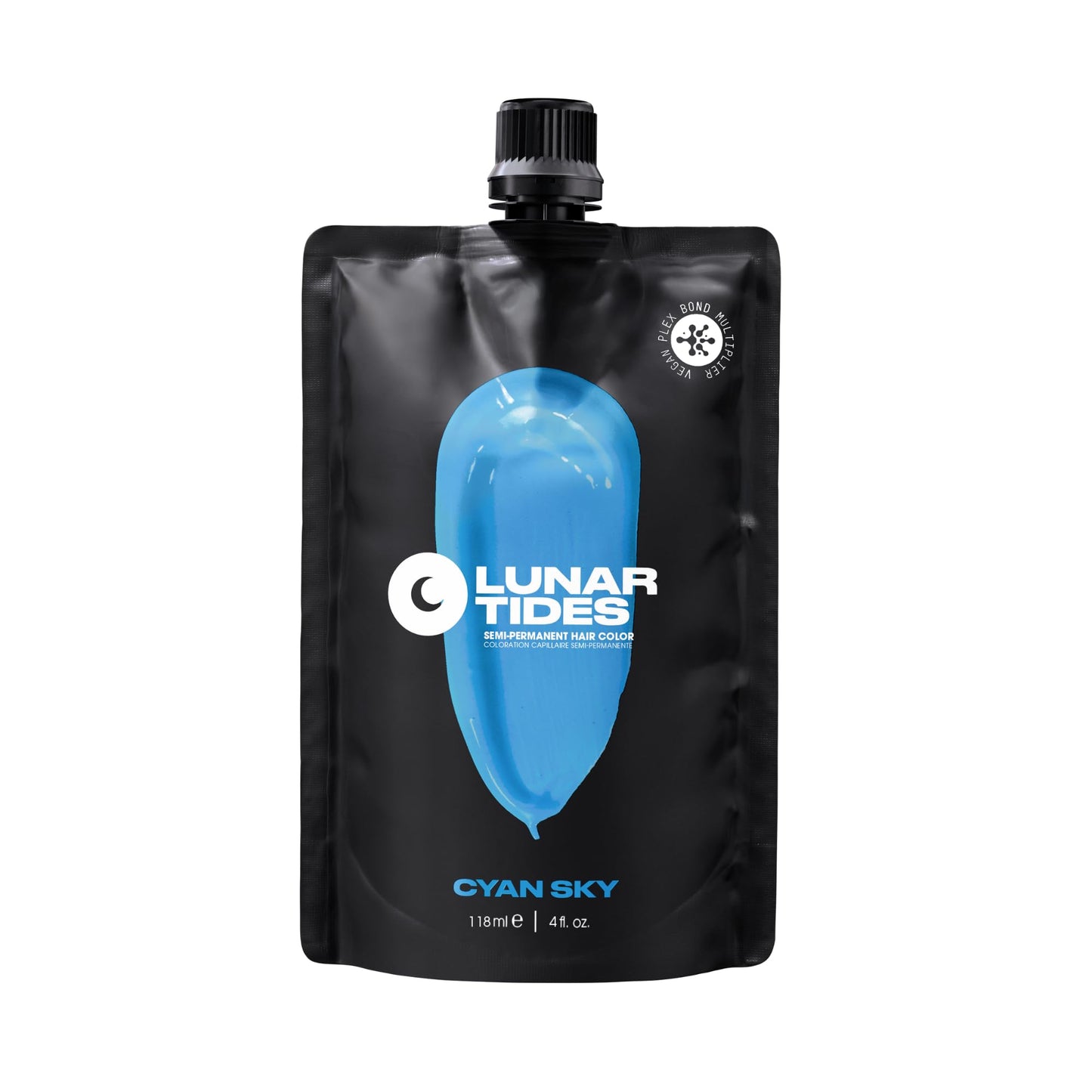 Lunar Tides Semi-Permanent Hair Color (43 colors) (Cyan Sky, 4 fl. oz.) Beauty & Personal Care Lunar Tides