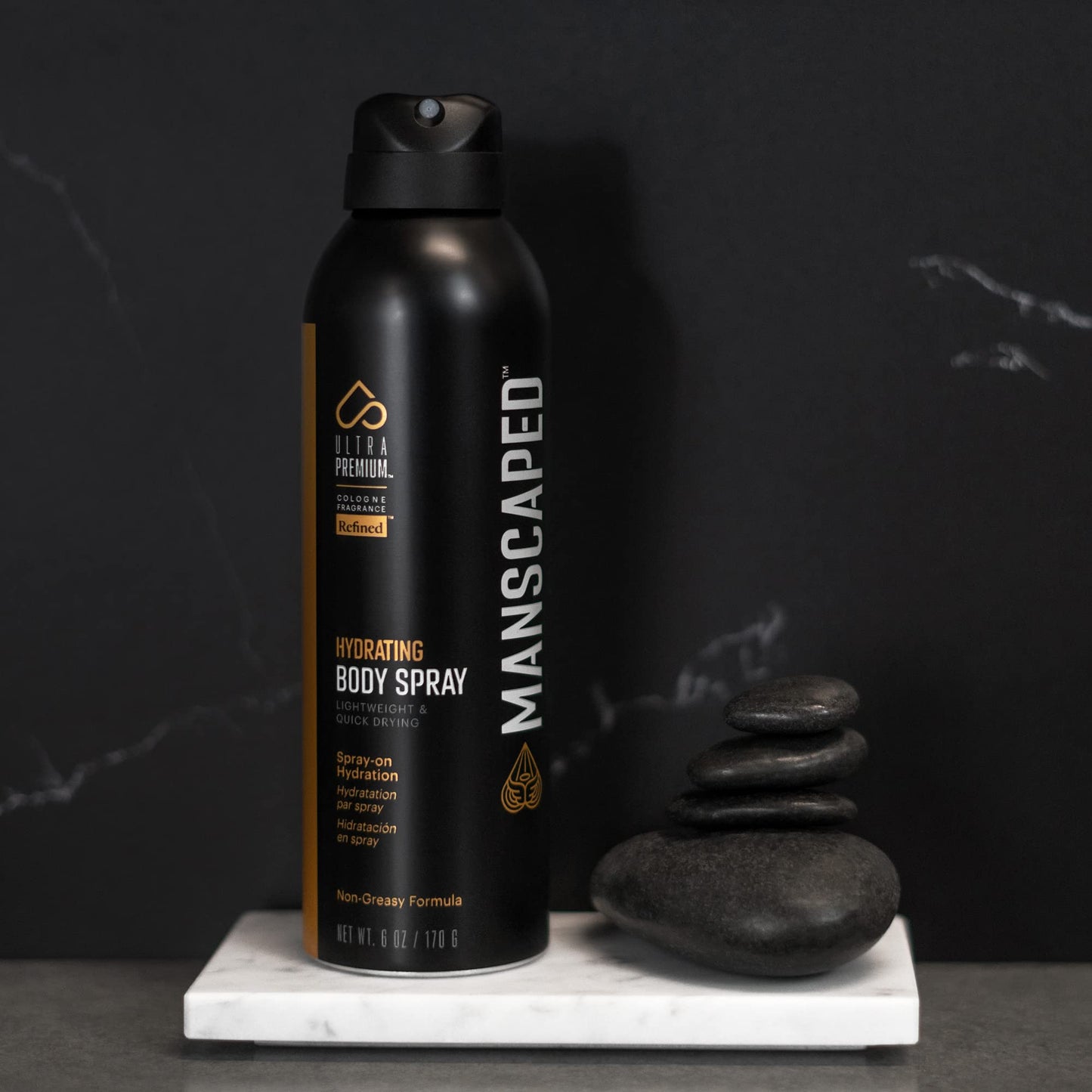 MANSCAPED® UltraPremium Hydrating Body Spray, Non-Greasy Quick Drying Spray-On Moisturizer Formula with Red Algae and Hyaluronic Acid Beauty & Personal Care MANSCAPED