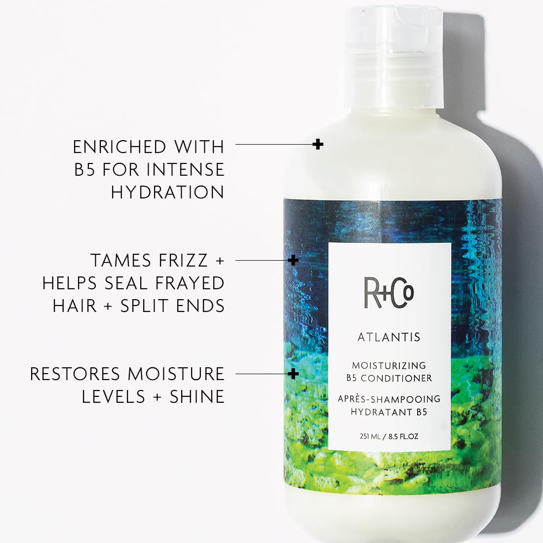 R+Co Atlantis Moisturizing B5 Conditioner| Nourishing + Tames Frizz + Intense Hydration | Vegan + Cruelty-Free | 2 Oz
