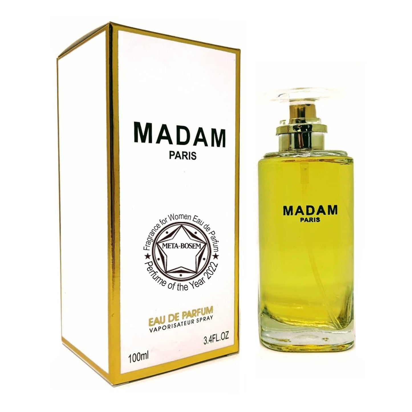 META-BOSEM Madam Paris, Women Perfume Eau de Parfum Natural Spray Fragrance - Charming Floral Scent - Classic Vanilla Notes - Holiday Gift - for All Beauty & Personal Care META-BOSEM