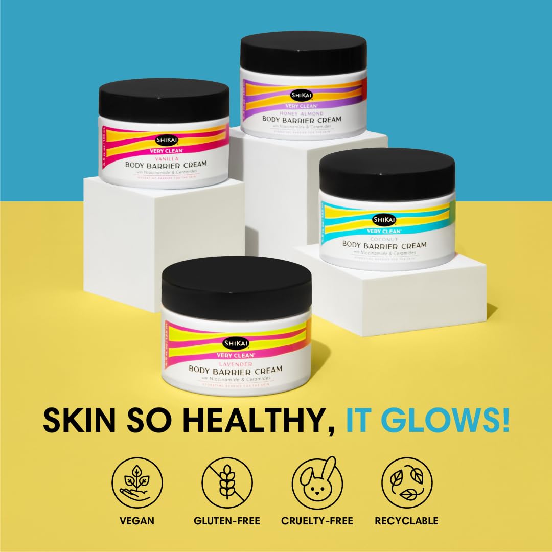 ShiKai Very Clean Moisturizing Body Barrier Cream (Coconut, 4.5 oz) | Hydrating Barrier for the Skin | With Niacinamide, Ceramides, Shea Butter Beauty & Personal Care ShiKai