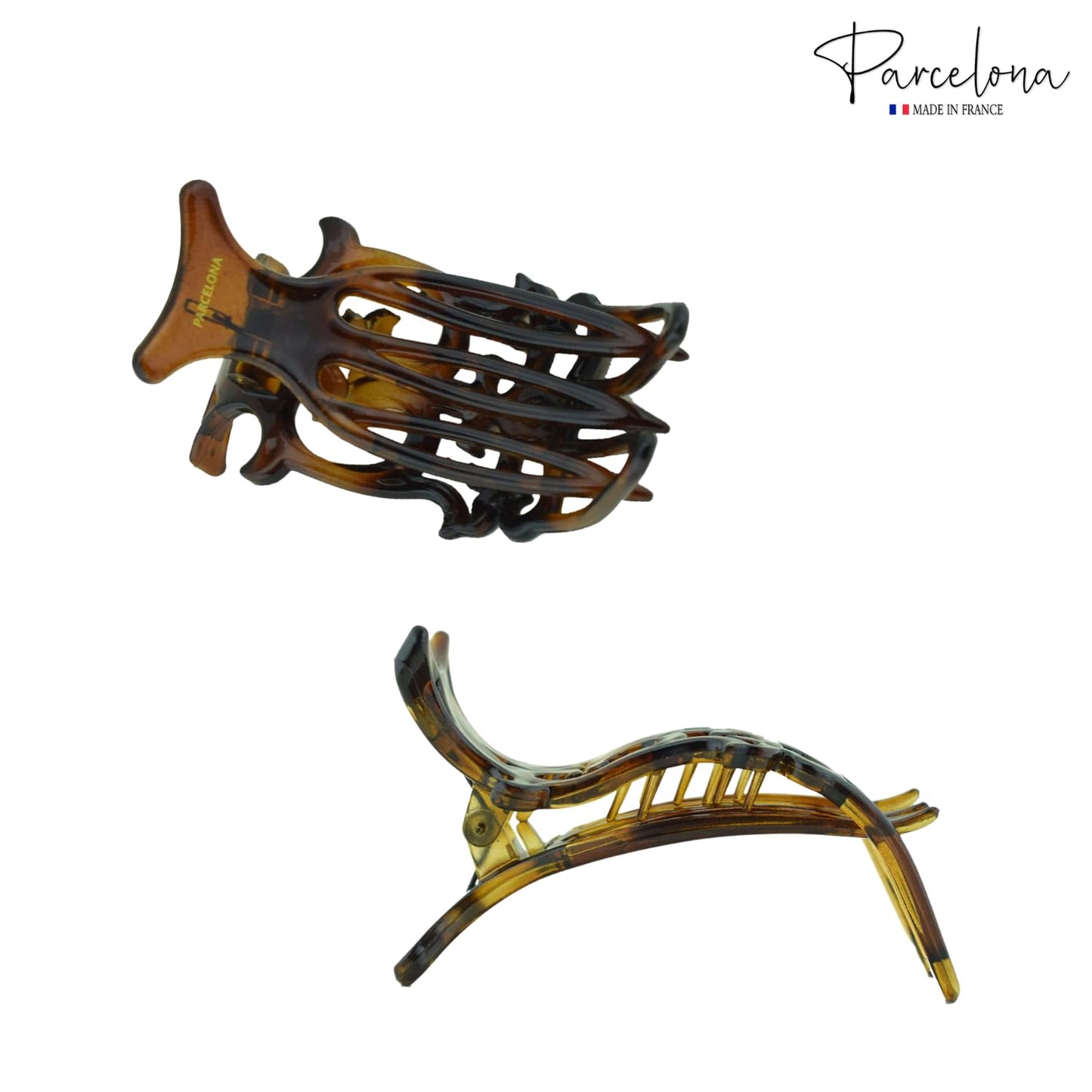 Parcelona French Intricate Celluloid Small Shell Slide in Side Slider Hair Updo Claw for Fine Hair Beauty & Personal Care Parcelona
