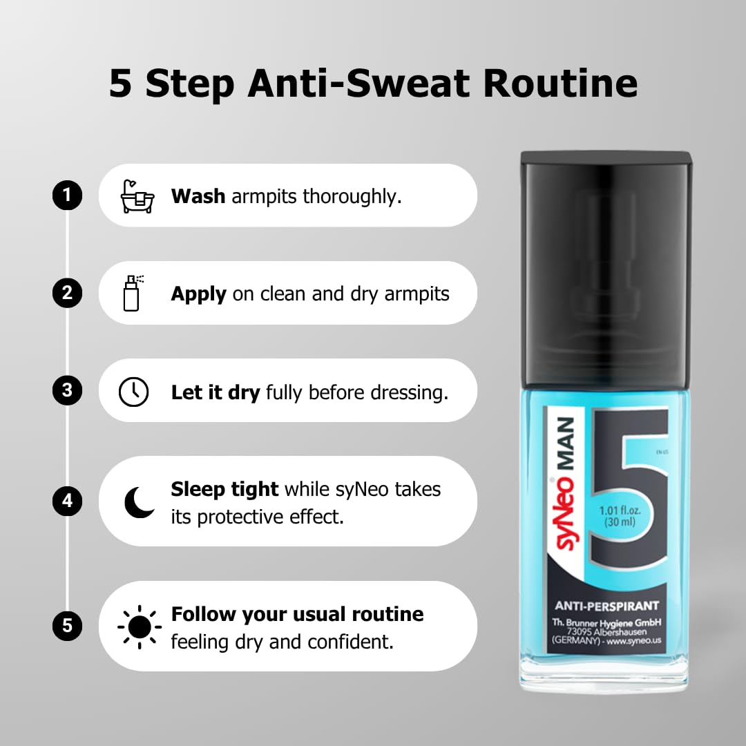 syNeo 5 Antiperspirant MAN Pumpspray, Anti Sweat Deodorant for men against heavy sweating, Anti-Transpirant antiperspirant Pumpspray Deodorant Spray Beauty and Personal Care syNeo