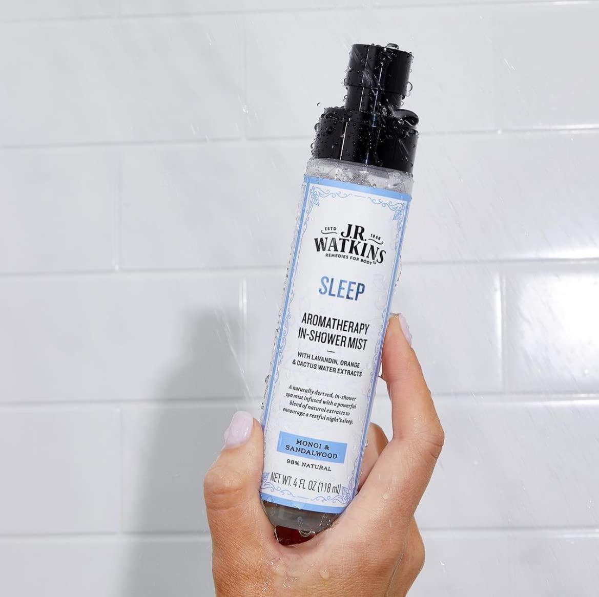 J.R. Watkins Sleep Aromatherapy in-Shower Mist, Natural Monoi & Sandalwood, 4 oz Beauty and Personal Care J.R. Watkins