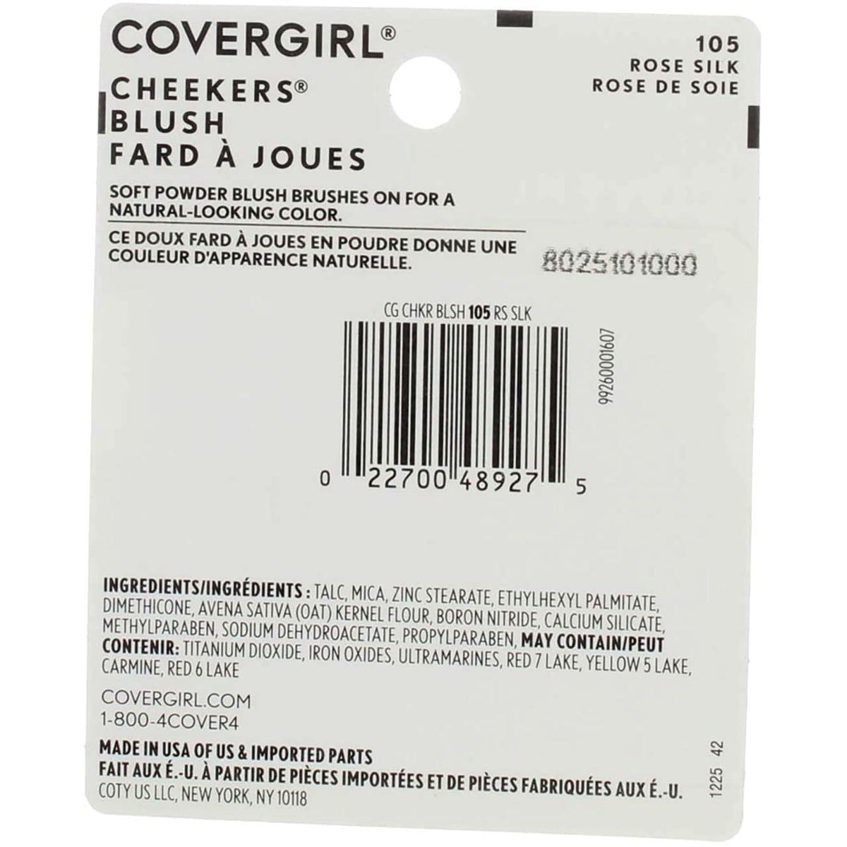 CoverGirl Cheekers Blush, Rose Silk [105], 0.12 oz (Pack of 2) Beauty & Personal Care COVERGIRL