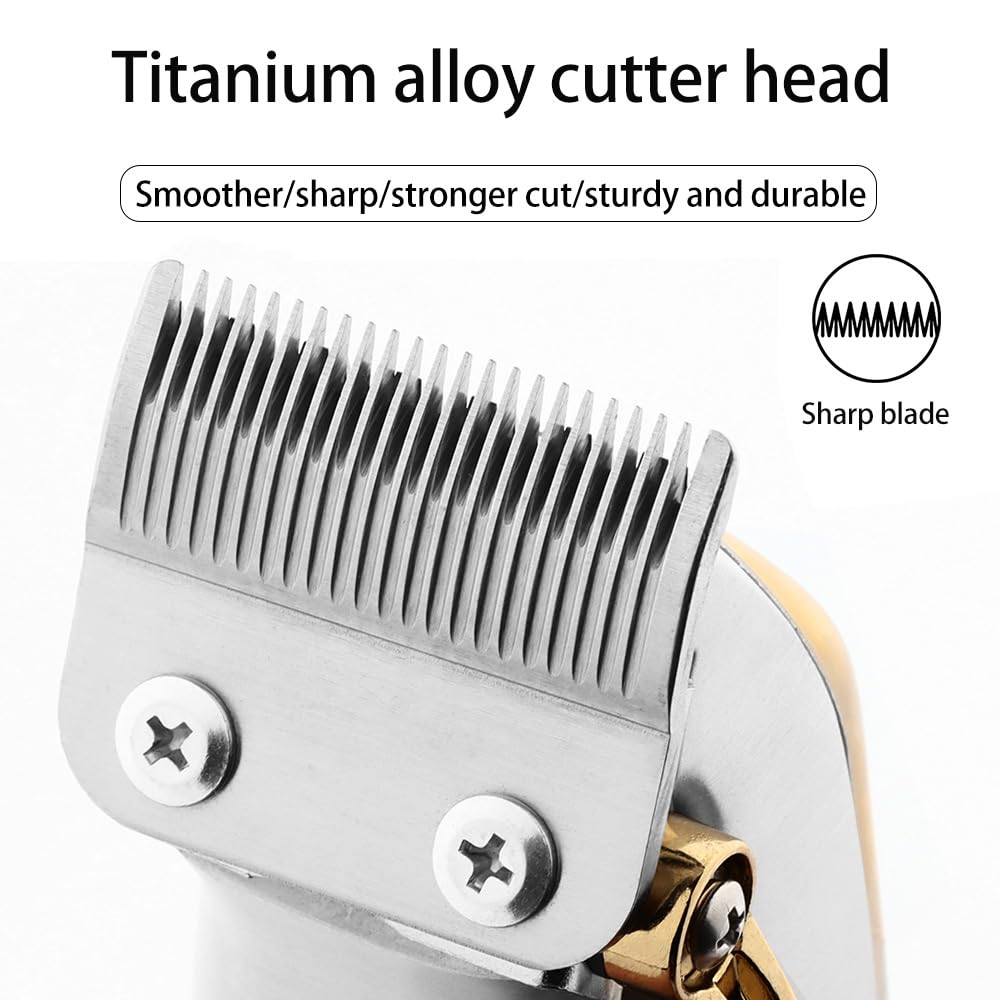 QDKVTNDJZ Electric Cordless Hair Clippers for Men, Rechargeable Beard/Hair Trimmer with LCD Digital Display, 4 Limit Combs,Multifunctional Cutting Beauty and Personal Care QDKVTNDJZ