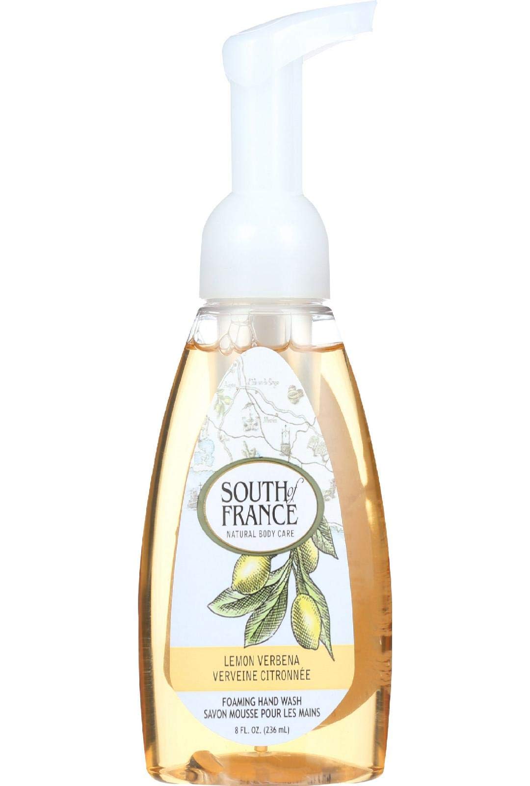 South Of France Foaming Hand Wash Lemon Verbena With Hydrating Organic Agave Nectarc 8 Oz Beauty & Personal Care South Of France