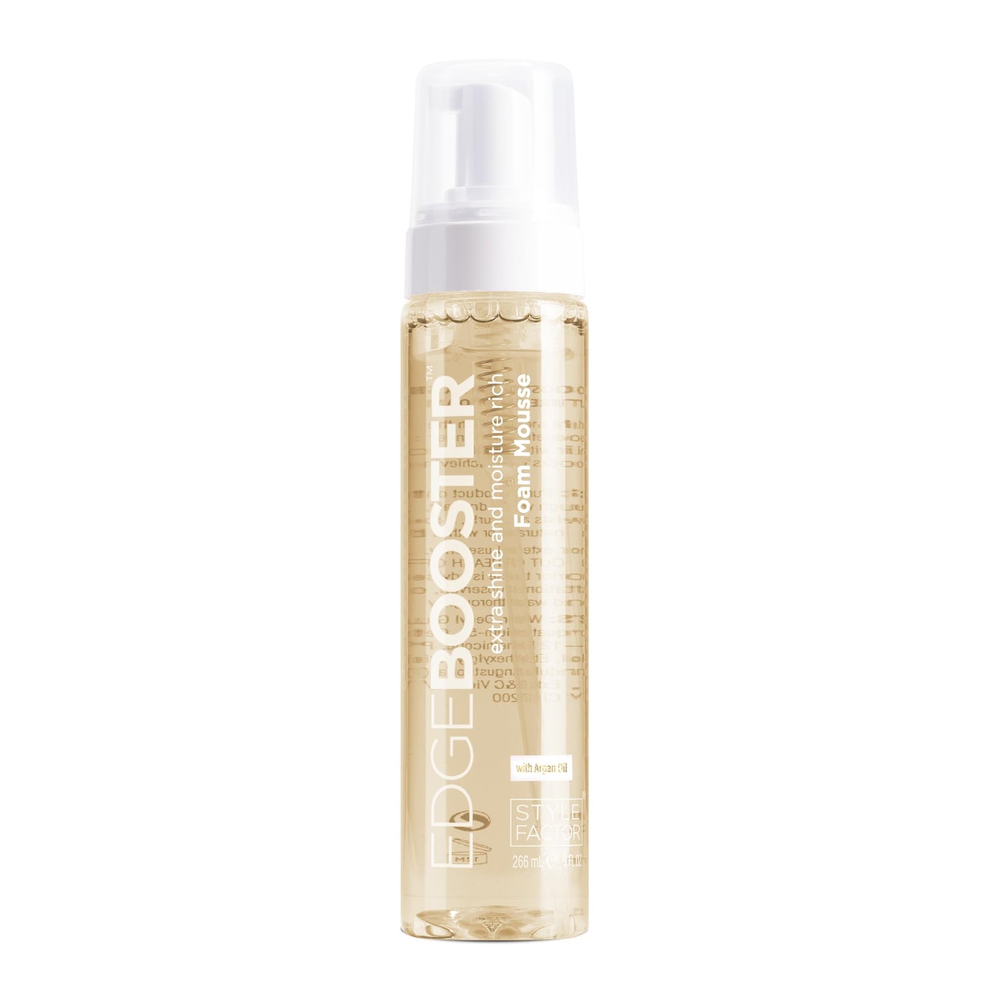 Style Factor EDGE BOOSTER Extra Shine & Moisture Rich Foam Mousse | Lightweight Styling for Curls, Waves, Braids, Locs & Protective Styles | Volume Beauty & Personal Care Style Factor