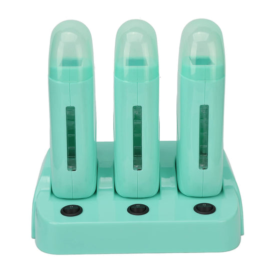 XHTLLO 3Pcs Roll On Wax Kit with Base, Electric Hair Removal Wax Heater Set for Armpit, Legs, and Arms, Quick Melting(US) Beauty and Personal Care XHTLLO
