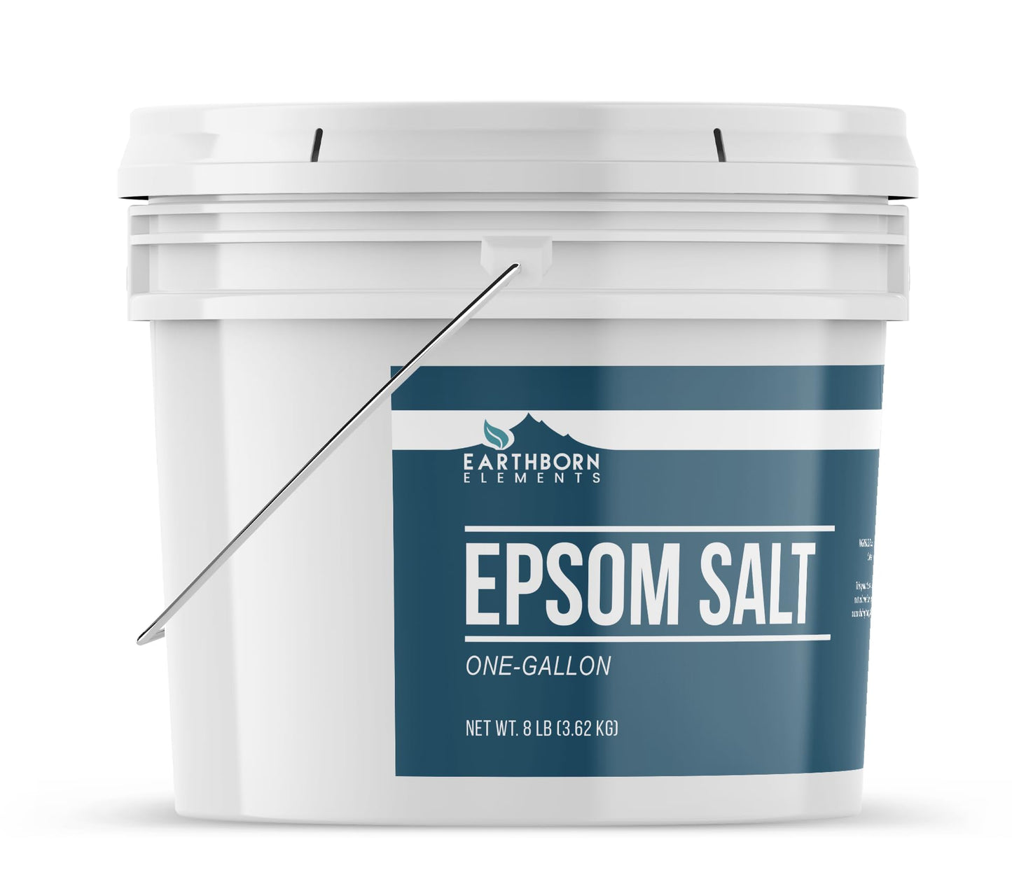 Earthborn Elements Epsom Salt (1 Gallon), Resealable Bucket, Magnesium Sulfate Soaking Solution, All-Natural Beauty and Personal Care Earthborn Elements