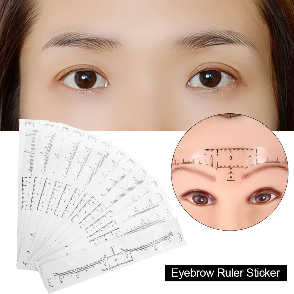 Eyebrow Ruler, 50Pcs Disposable Adhesive Eyebrow Sticker, Eyebrow Ruler Makeup Sticker Makeup Tool For Makeup Measurement Beauty & Personal Care Alucy