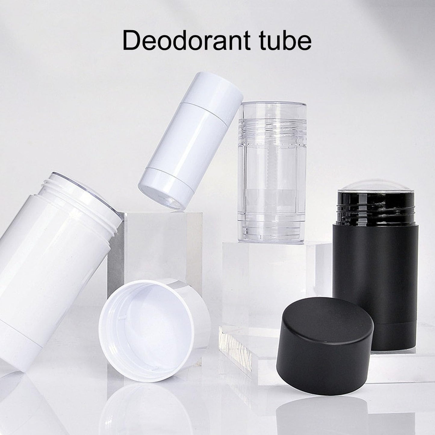 15/30/50/75g Deodorant Tube Good Sealing Easy to Carry Handmade DIY Round Twist Up Bottom Filling Empty Blush Stick Home Supply Valentine's Beauty and Personal Care NEREIDS NET