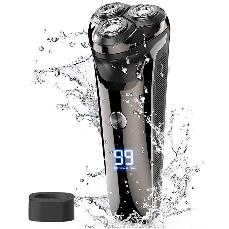 Head Shavers for Bald Men, Waterproof face grooming electric shaver men powerful rotary male wet dry face electric razor men rechargeable beard Beauty and Personal Care Mecuricy