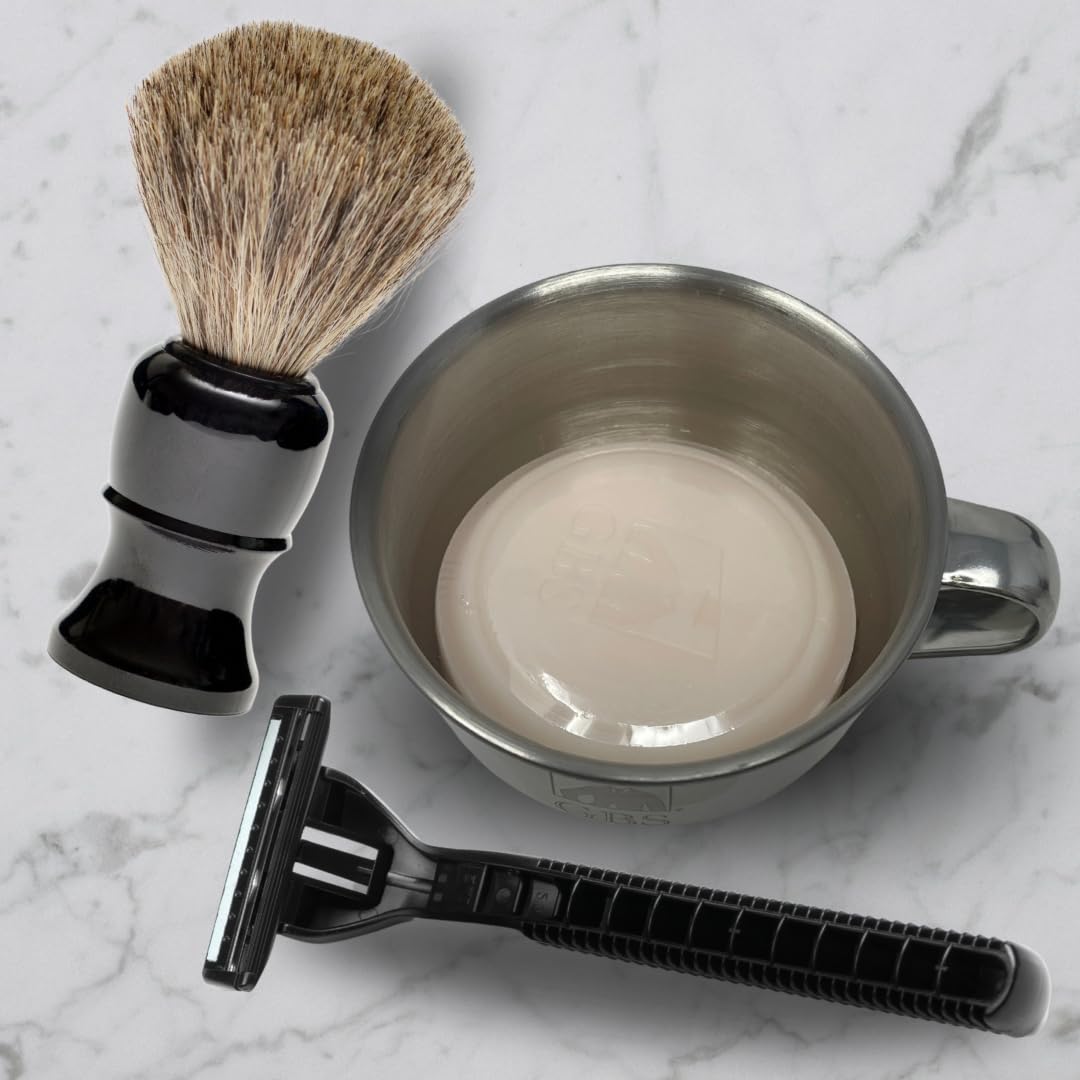 G.B.S Chrome Shaving Bowl, Stainless-steel Unbreakable, Durable for Home, Compliments Any Shaving Razor and Shave Brush Beauty and Personal Care G.B.S