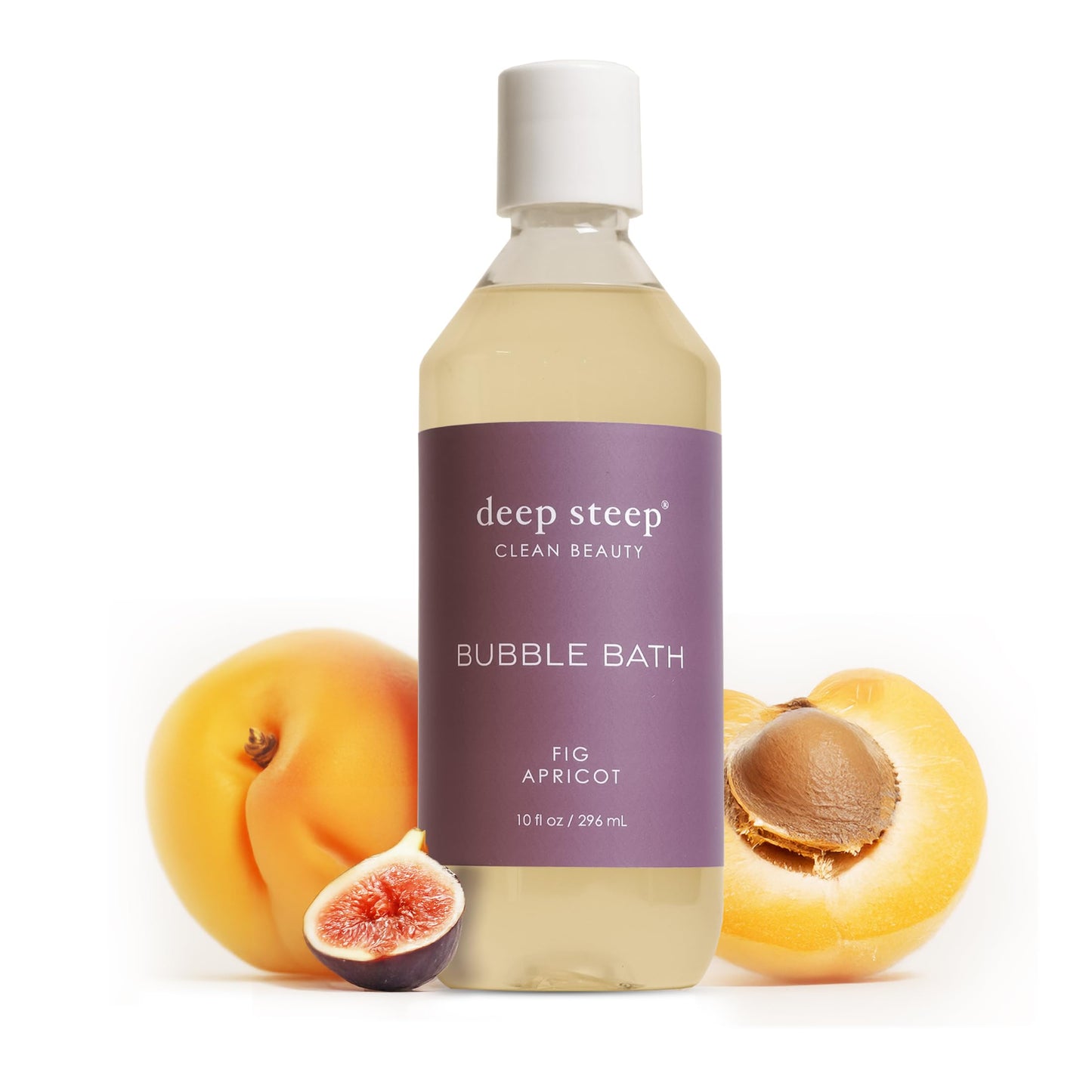 Deep Steep Bubble Bath, Fig Apricot, 10 oz - Soothing Soak with Shea Butter, Argan Oil, Aloe Vera & Coconut Oil - Vegan, Sulfate-Free, PH-Balanced Beauty and Personal Care Deep Steep