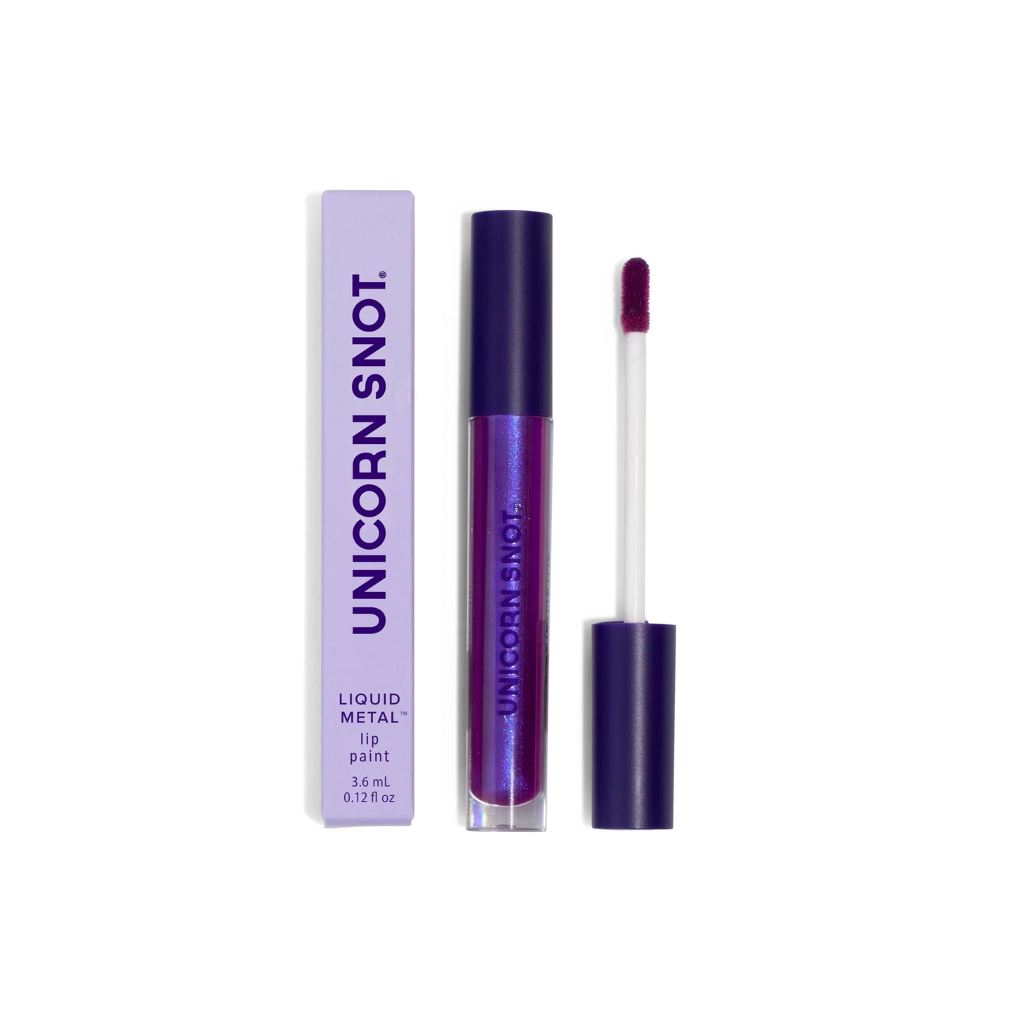 UNICORN SNOT Liquid Metal Lip Paint | Intense Pigment, Non-drying, Metallic Lip Color Makeup | Vegan & Cruelty-free Lip Makeup - BOOM (Atomic Purple) Beauty & Personal Care UNICORN SNOT