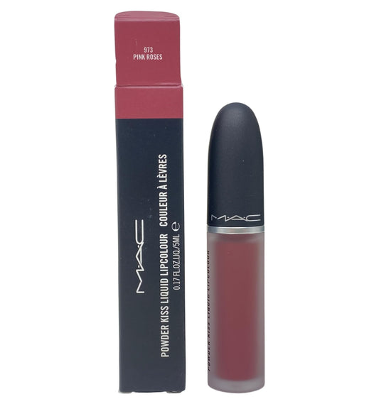 M·A·C Cosmetics Powder Kiss Liquid Lipcolour - 973 Pink Roses (0.17 fl oz / 5 mL) Beauty & Personal Care MAC