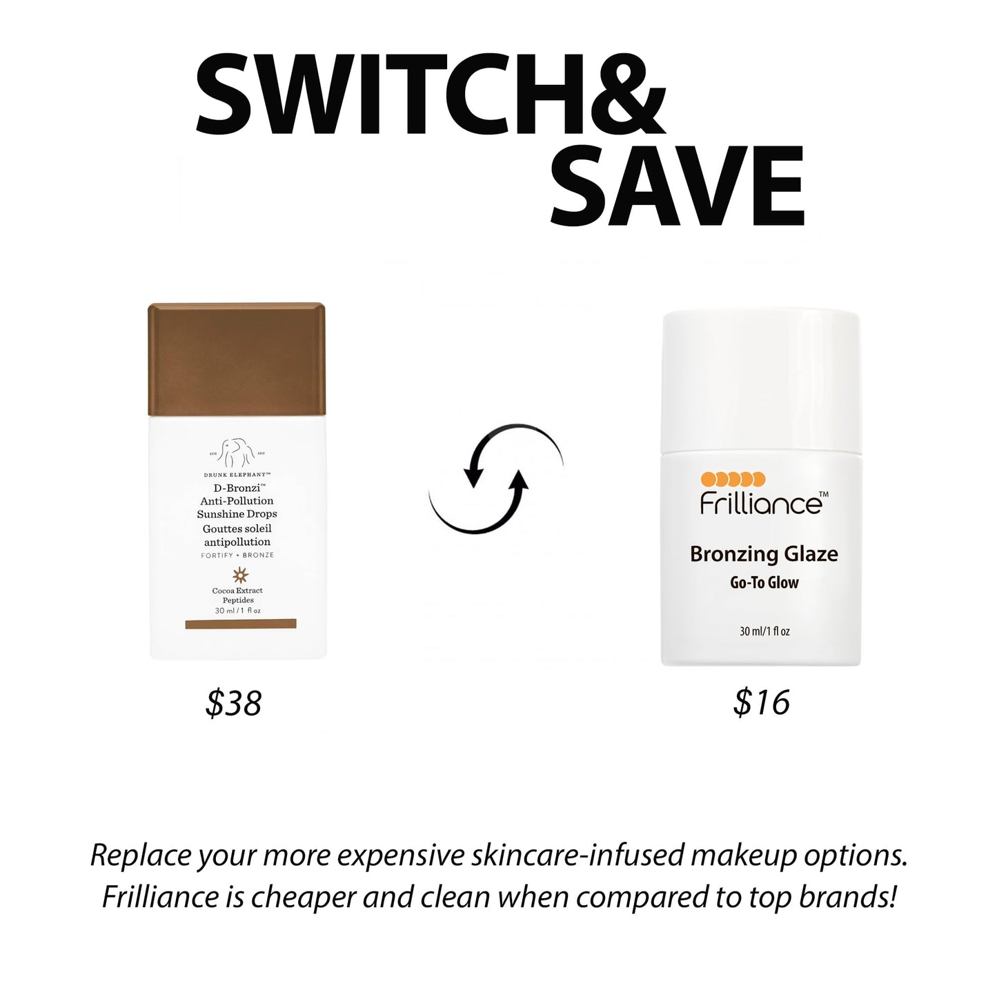 Frilliance Hydrating Go-To Glow, Bronzing Glaze Drops, Cruelty-Free Hypoallergenic for Teens of All Skin Types, 30 ml / 1 fl oz Beauty & Personal Care Frilliance