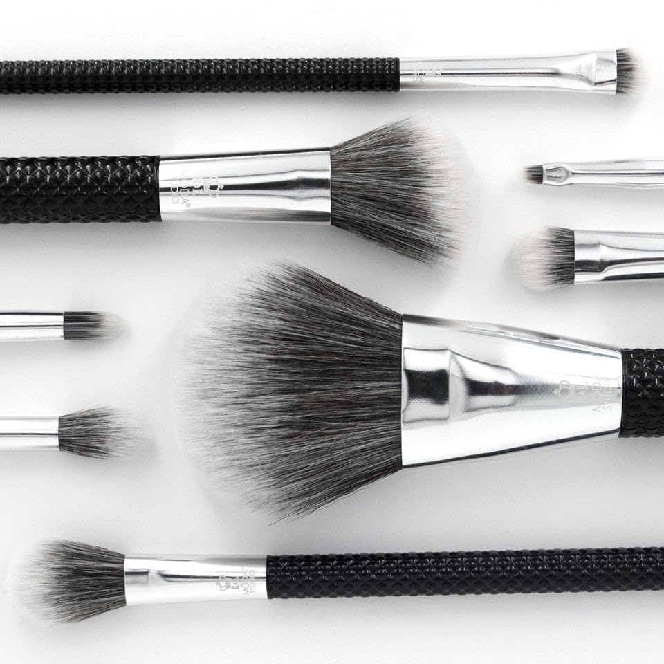 MODA Studio 8pc Pro Glam Makeup Brush Set, Includes - Powder, Contour, Glow, Shader, Crease, Smudger, Detail, and Brow Brushes Beauty & Personal Care MODA