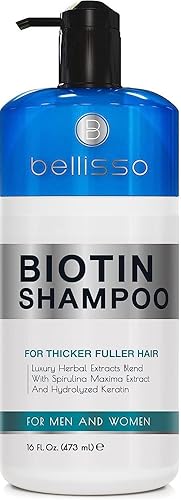 Biotin Shampoo for Thicker Stronger Hair - Volumizing & Thickening Shampoo for Men and Women - Sulfate Free, Salon Grade Formula to Boost Volume Beauty & Personal Care BELLISSO
