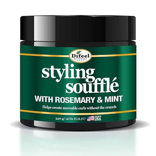 Difeel Rosemary & Mint Styling Soufflé 12 oz. - Nourishing Curl Defining Souffle for Wavy Hair, Curly Hair & Coils Beauty & Personal Care Difeel