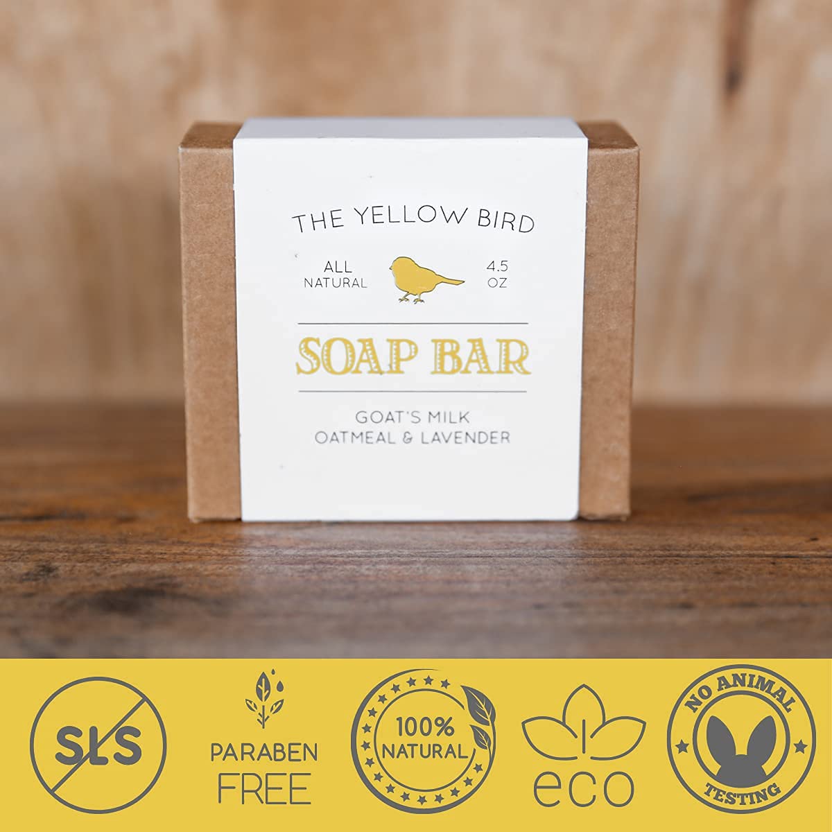 Lavender Goats Milk Soap Bar with Oats - Gentle Exfoliating Bath Soap. Moisturizing Dry Skin Face & Body Wash. Mild Natural and Organic Soap. Made Beauty & Personal Care The Yellow Bird