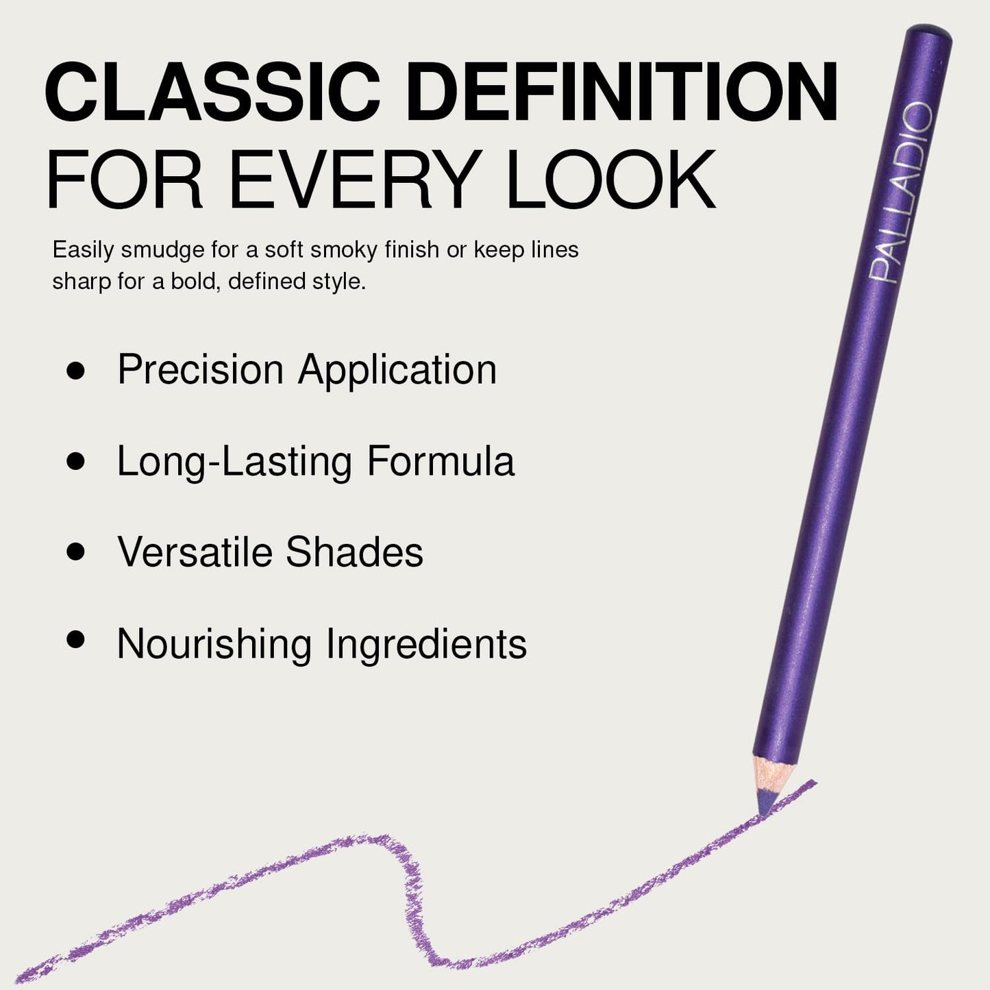 Palladio Wooden Eyeliner Pencil, Thin Pencil Shape, Easy Application, Firm yet Smooth Formula, Perfectly Outlined Eyes, Contour and Line, Long… Beauty & Personal Care Palladio