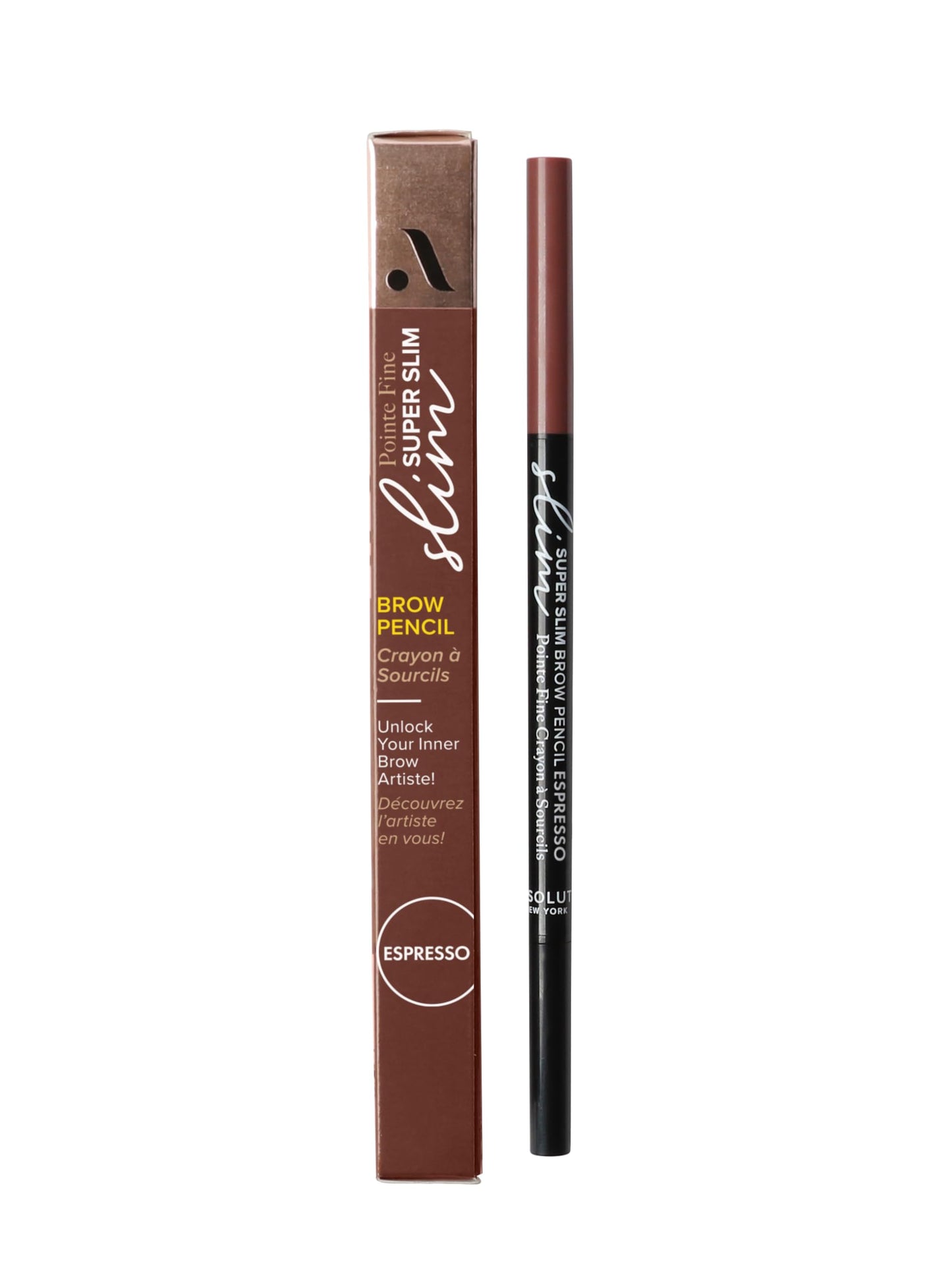 Absolute New York Super Slim Brow Pencil, Fine Point, Dual Ended, Fade Resistant and Long Lasting (Espresso) Beauty & Personal Care Absolute New York